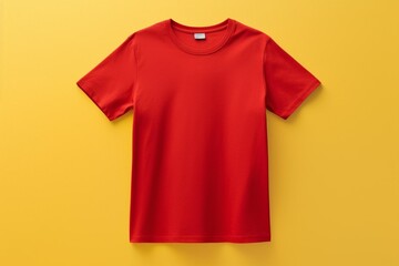 Wall Mural - Red t-shirt on a colored background