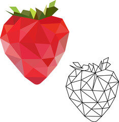  geometric red strawberry