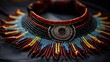 Intricate beadwork on a traditional tribal necklace