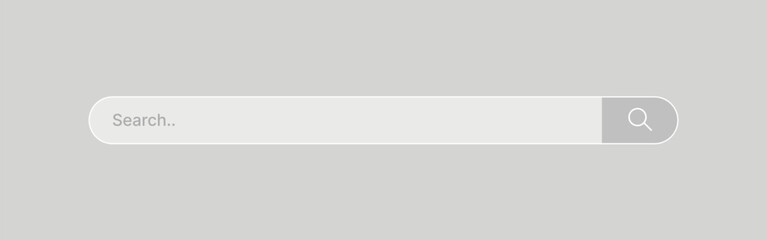 Search Bar on Mobile Mockup, Browser Homepage Internet Online, Blank Page Searching Window, Global Browsing Template on Grey Background