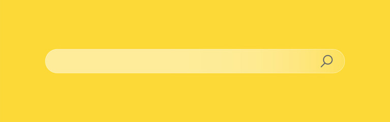 Search Bar on Mobile Mockup, Blank Page Searching Window, Browser Homepage Internet Online, Global Browsing Template on Yellow Background