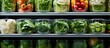Commercial fridge showcasing pre made veggie salads