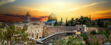 Fototapeta Boho - Panorama of Jerusalem old city