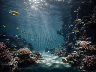 Wall Mural - A breathtaking view of an underwater world