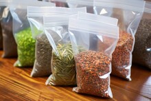 Horse Feed Pellets Sealed In Clear Plastic Bags