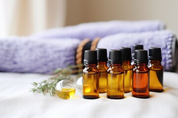 Sticker - essential oils for sleep on a bedside table