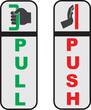 © JasminePrin - vector of push pull sign on door
