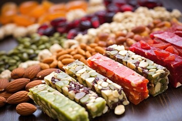 Sticker - raw food diet: assortment of fruit and nut bars