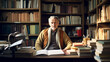 © Melinda Nagy - personal portrait of a writer at his desk
