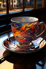 Aufkleber - two brushes inside a cup, 