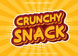 crunchy snack editable text effect template use for business brand and logo