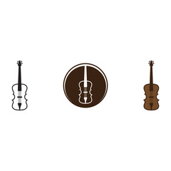 Canvas Print - violin icon vector