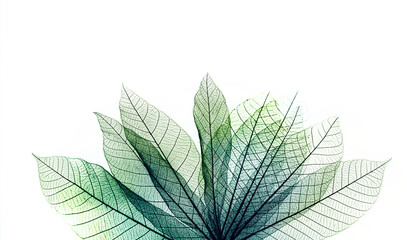 Wall Mural - macro shot.abstract leaf transparent.showing leaves detail background.closeup structure plant design