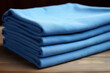 © alisaaa - Cotton flannel solid blue color fabric,