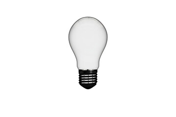 Poster - Digital png illustration of transparent lightbulb with copy space on transparent background