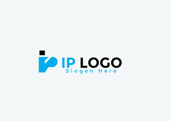 Wall Mural - business logo design | IP logo | p logo