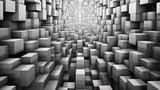 Fototapeta Perspektywa 3d - Depth Illusion Gray Tones Background
