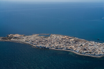 Wall Mural - Aerial view of the Tunisian coast and the city of Mahdia.