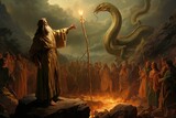 Moses and the serpent staff miracle - biblical story