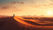 Panoramic view of the Sahara desert