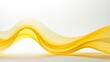 © Anna - an abstract yellow wave on a white background with room for text.  generative ai