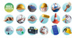 Building, construction and repair icon set