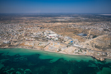 Canvas Print - 
Aerial view of the Tunisian coast - Monastir governorate - Tunisia