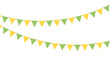 Colourful bunting flags. Festive decorations. 