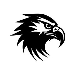 Sticker - Eagle Head Silhouette Vector Illustration