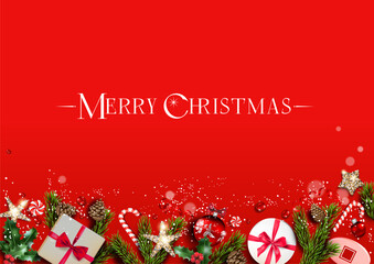 Wall Mural - red bright holiday background