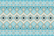 © Noke - Traditional ethnic fabric pattern, seamless pattern design for textiles, rugs, wallpaper, clothing, sarong, scarf, batik, wrap, embroidery, print, background, vector illustration. pixel art