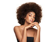 © Oleg Gekman - Beauty portrait of African American girl with afro hair. Beautiful black woman. Cosmetics, makeup and fashion