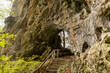 Entrance to the Riesenburg cave ruins in Franconian Switzerland

