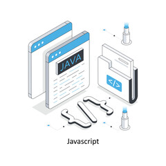 Javascript isometric stock illustration. EPS File