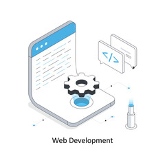 Web Development isometric stock illustration. EPS File