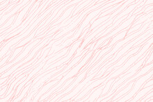 Dynamic Hand Drawn Root Texture, Diagonal Vector Seamless Pattern, Organic Pastel Pink And White Background.