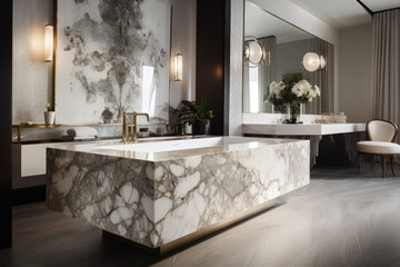 Wall Mural - modern bathroom - generative ai