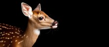 Captive White Tailed Deer Cares For Fawn