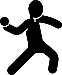 Wall Mural - handball  icon