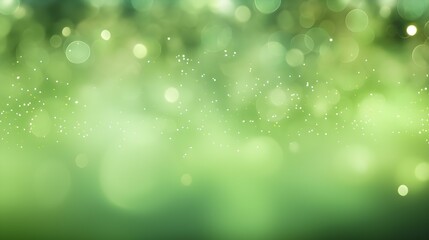 shiny background of light green bokeh lights. festive wallpaper for holidays and celebrations
