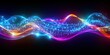 Futuristic flow. Abstract digital light waves background. Energetic illumination. Dynamic and line design. Neon soundscapes. Wave wallpaper. Techno dreams. Glowing wave