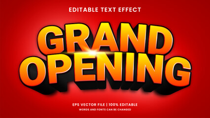 Wall Mural - Grand Opening 3d editable text effect