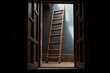 a ladder seen through a keyhole. Generative AI