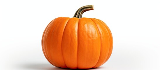 Poster - Halloween pumpkin on white background