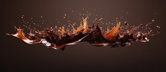 Poster - Illustration of chocolate or cocoa splash