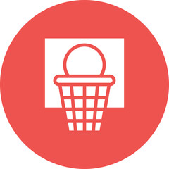 Sticker - Basketball Hoop Icon