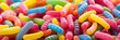 ugar coated rainbow worms candy candy gum