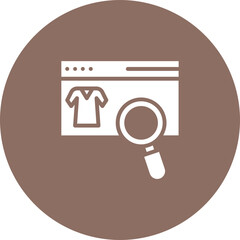 Canvas Print - Search Clothes Icon