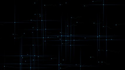 Twinkling blue stars on black background