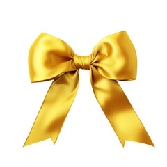 Poster - Yellow ribbon and bow with gold clip art